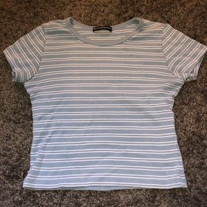 Brandy Melville Blue and White Ashlyn Top